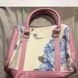 Floral Pink and White Handbag